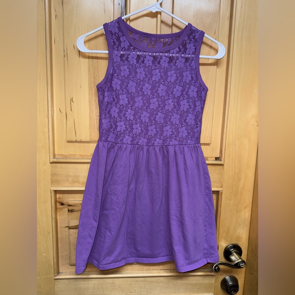 Curfew Violet Sleeveless Kids Dress